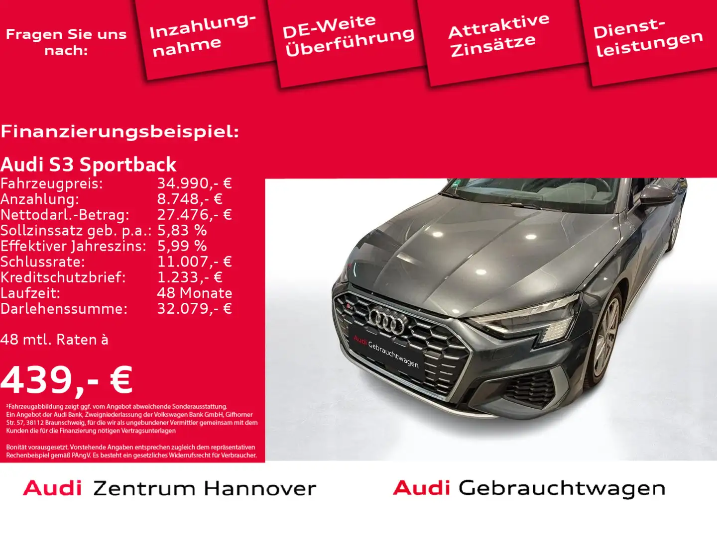 Audi S3 2.0 TFSI qu. Matrix B&O Carbon Styl Szürke - 1