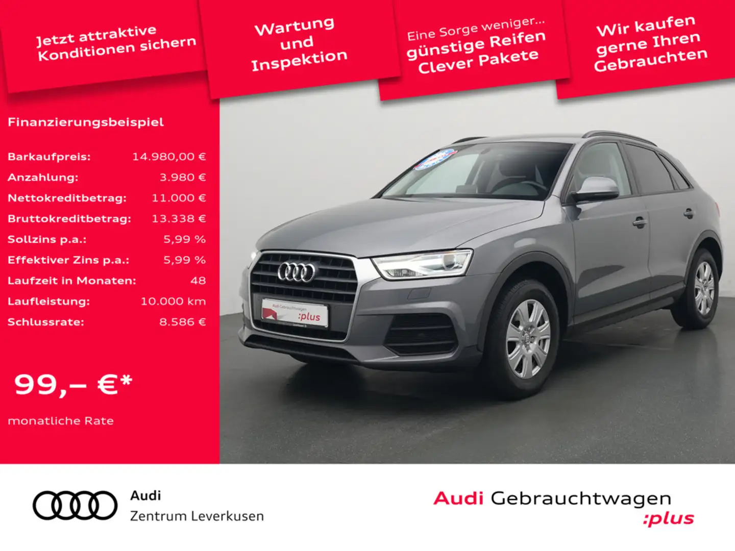 Audi Q3 KLIMA PDC SHZ AHK XENON NAVI Schwarz - 1