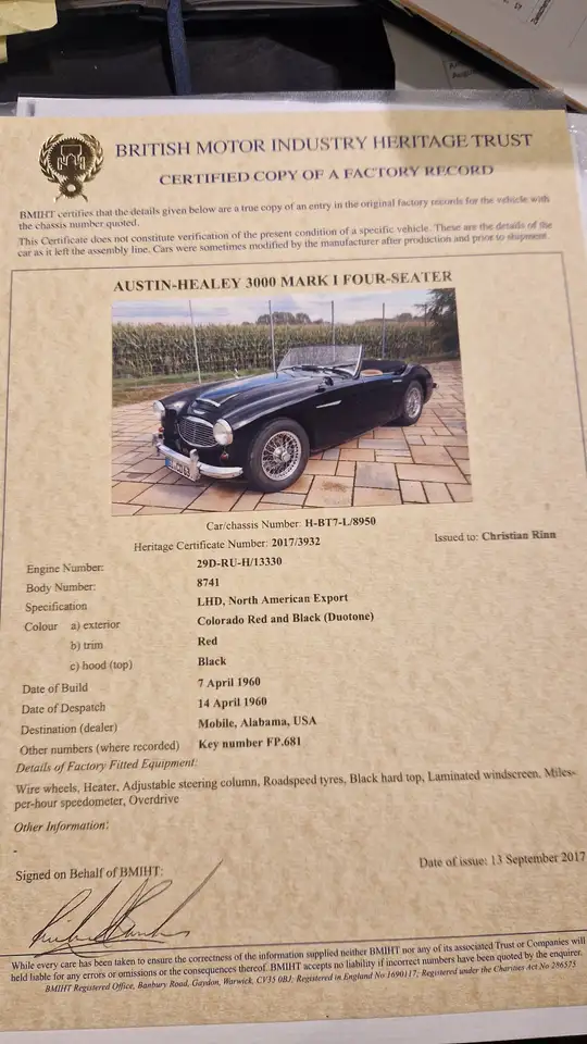Austin-Healey 3000MK 1, BT7, foto 10