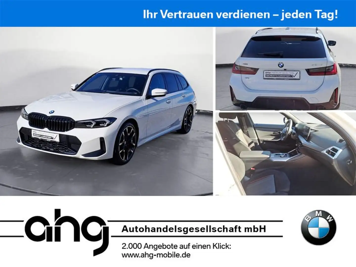 BMW 320 d xDrive Touring M Sportpaket AHK Weiß - 1