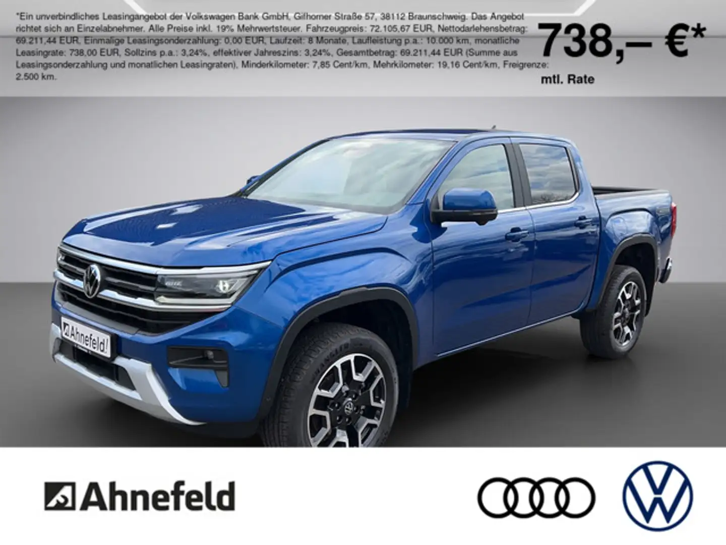 Volkswagen Amarok Style DC Motor: 3.0 TDI 177 kW Getriebe: 10-Gang A Blau - 1