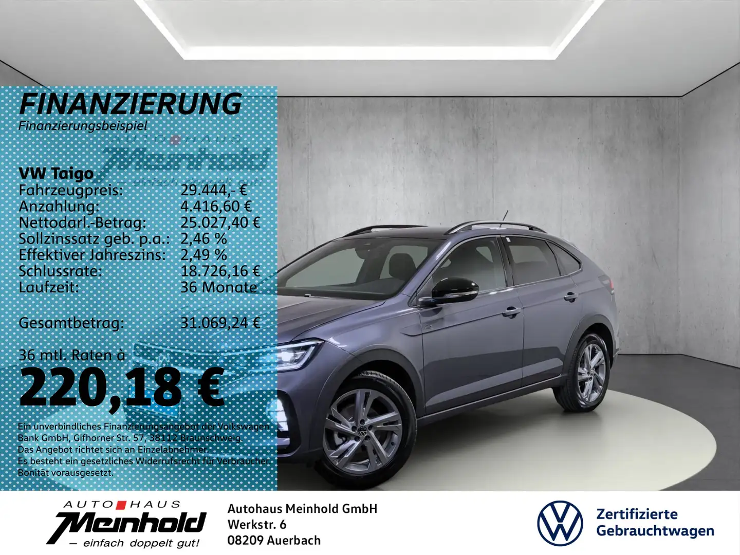 Volkswagen Taigo 1.5 TSI DSG R-Line, AHK, Matrix, Kamera Grau - 1