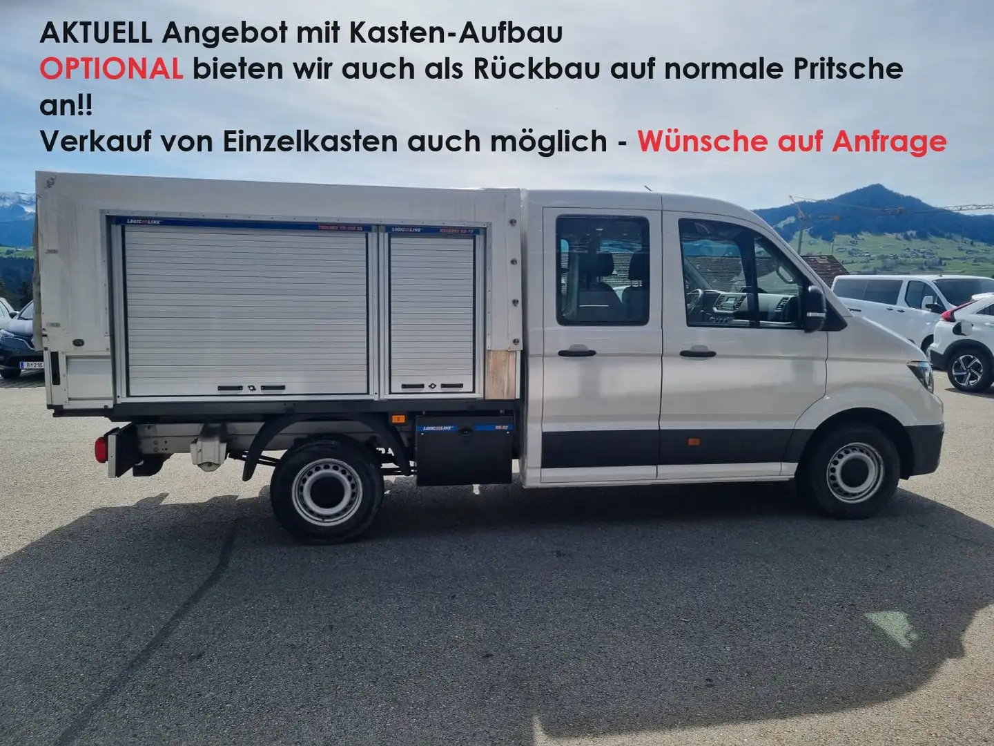Volkswagen Crafter Pritsche ALLRAD !! Mehrwert Aufbau !! 35.800 netto Weiß - 1