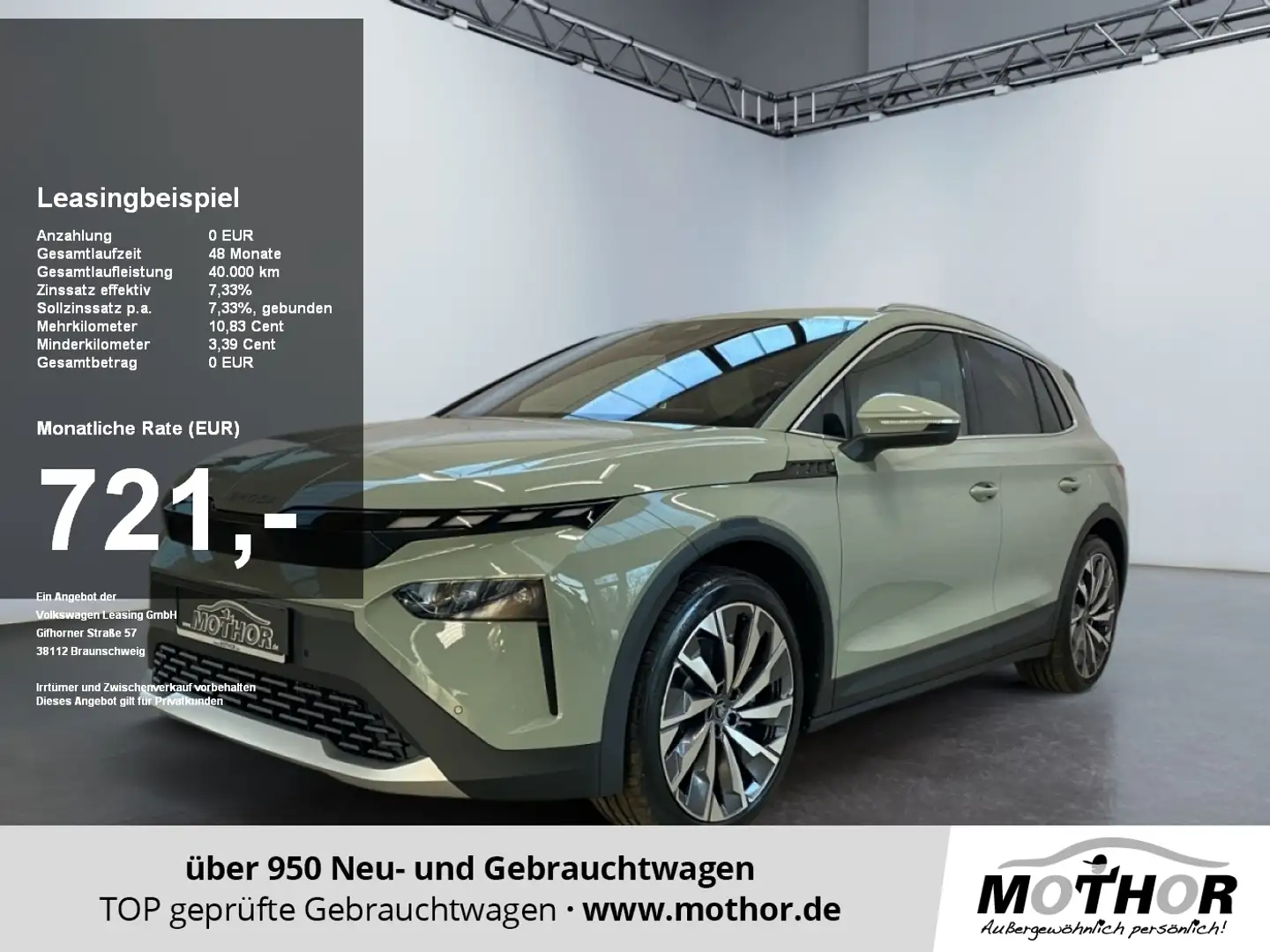 Skoda Elroq 85 AHK schwenkbar, Navi, Kessy, LED Groen - 1