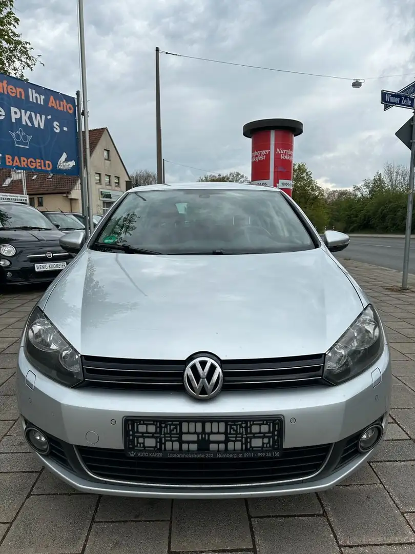 Volkswagen Golf VI Highline 1 HAND/PDC/SHZ/6 GANG/TEMPOMAT Argent - 2