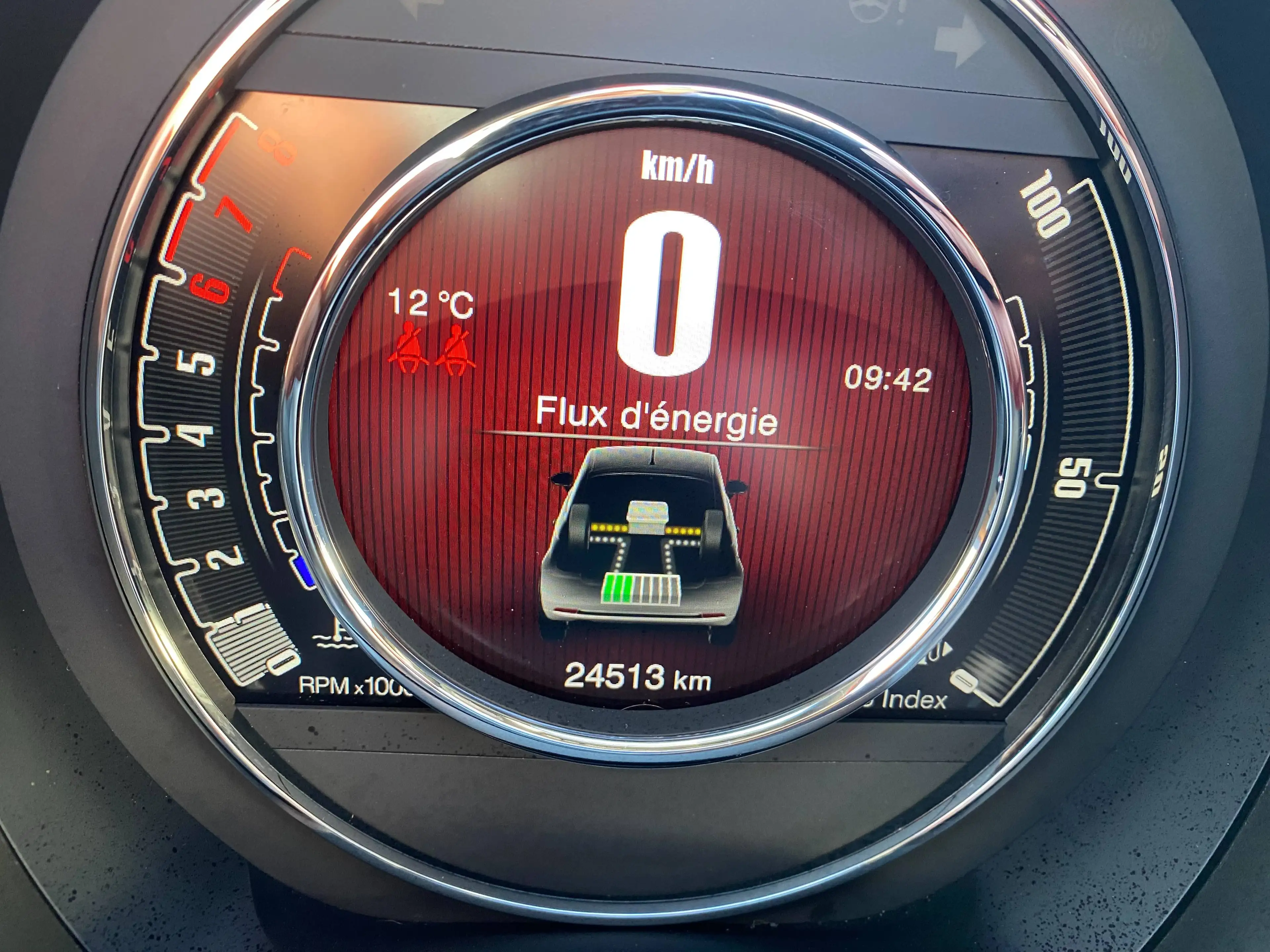 Fiat 500C 500C 1.0i MHEV Red CARPLAY GARANTIE ETAT NEUF — photo 9