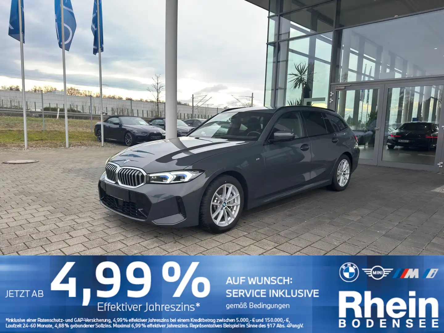 BMW 330 d xDrive Touring M Sport 360° ACC Hifi Ad.LED Grau - 1