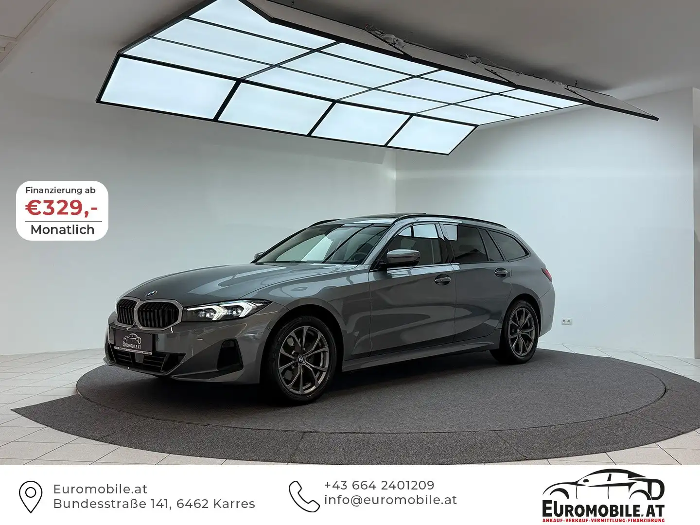 BMW 320 d xDrive *PANO*RFK*AHK*STHZG*LEDER*H&K*LR-HZG*LED* Grau - 1