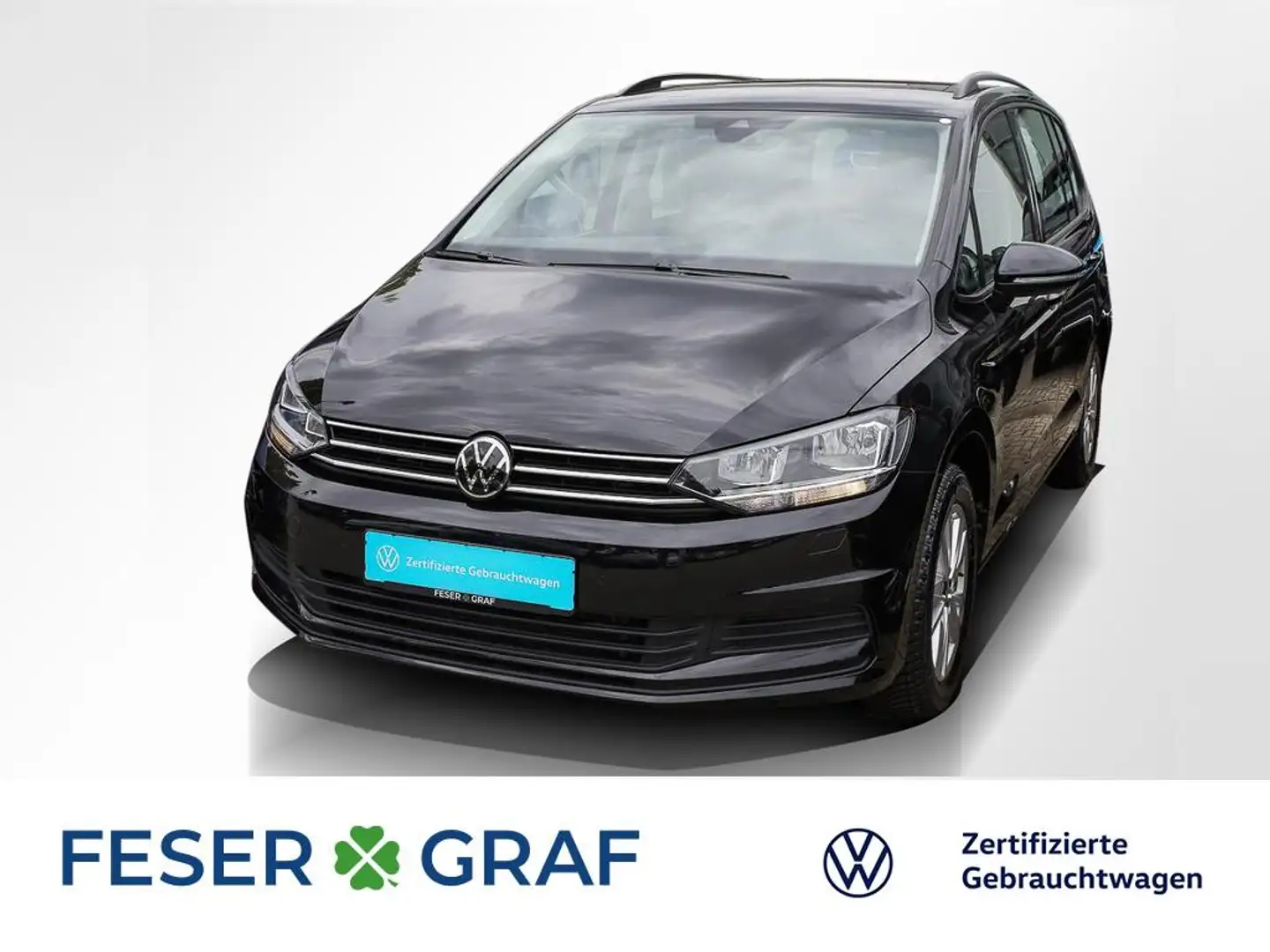 Volkswagen Touran 1.5 TSI Comfortl. 7Si ACC Navi PDC Sitzh. Schwarz - 1