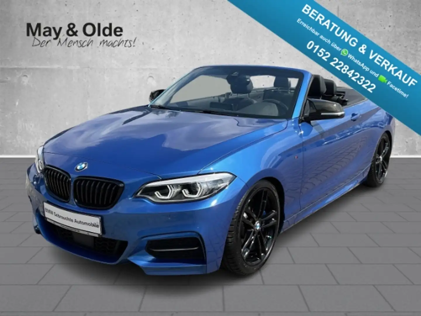 BMW 240 xDrive Cabrio Aut M Sport Leder LED Navi HarmanKar plava - 1
