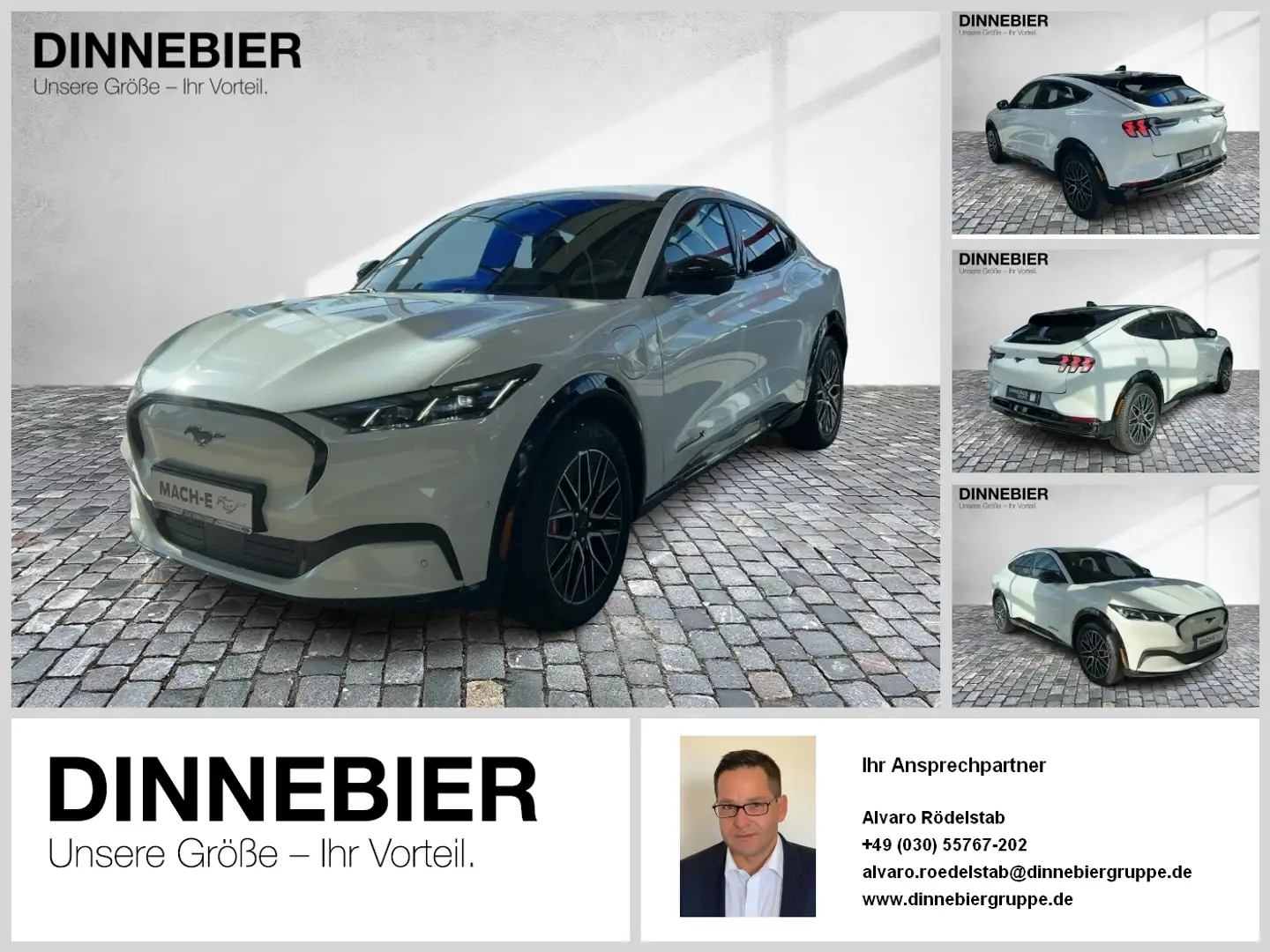 Ford Mustang Mach-E Premium LED+360° Kamera+Navi Fehér - 1