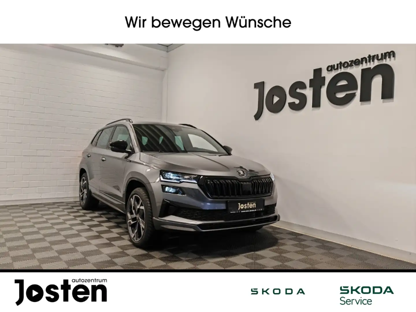 Skoda Karoq Sportline 2.0TDI 4x4 DCC Fahrass+ AHK Komfort Info Gris - 1