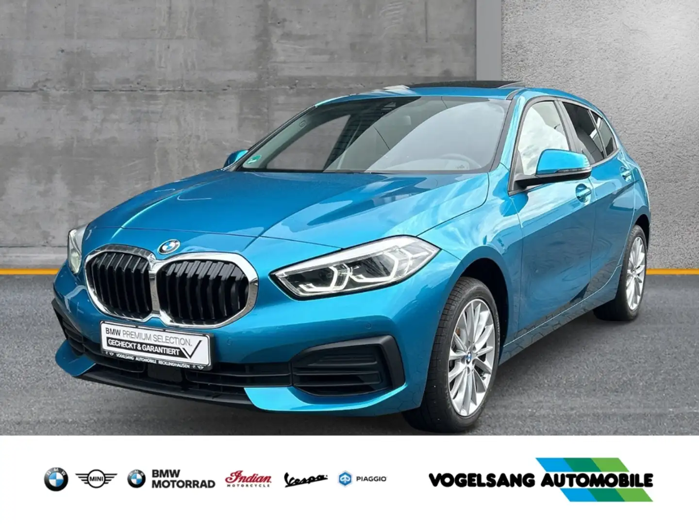 BMW 116 i Automatik WLAN Schiebedach LED Navi groß el.Heck Blauw - 1
