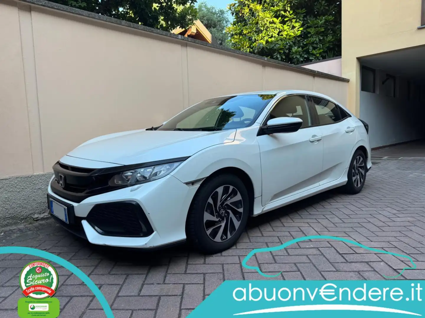 Honda Civic 1.0T 5 porte Comfort UNICO PROP.TAGLIANDATA Blanc - 1