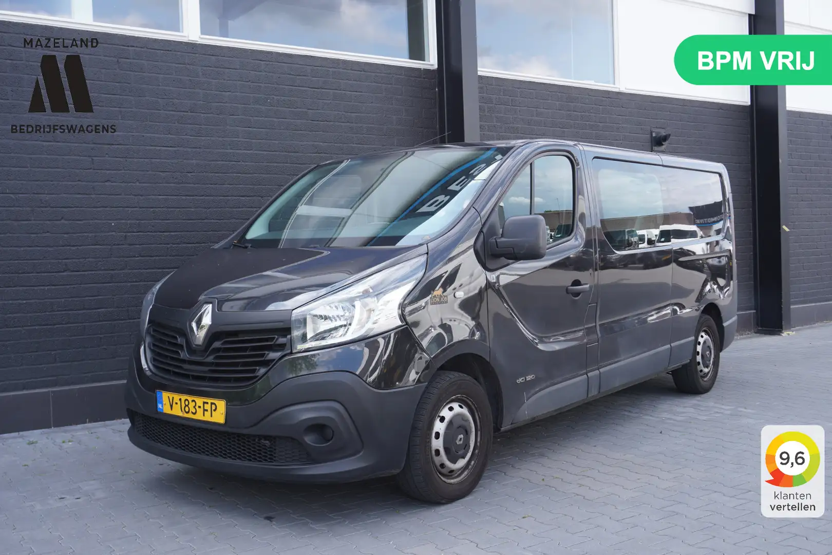 Renault Trafic 1.6 dCi 120PK L2 Dubbele Cabine EURO 6 - Airco- Na Černá - 1