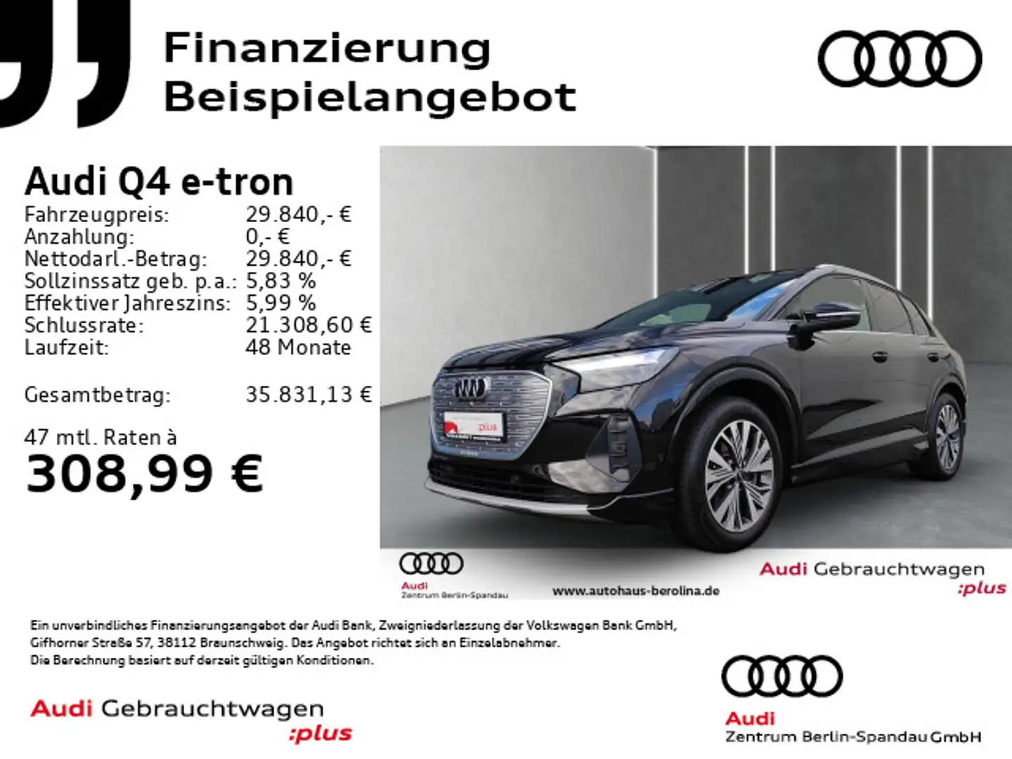Audi Q4 e-tron 40 Adv. *GRA*NAV+*PDC+*LED*Virt.C*SHZ* Schwarz - 1