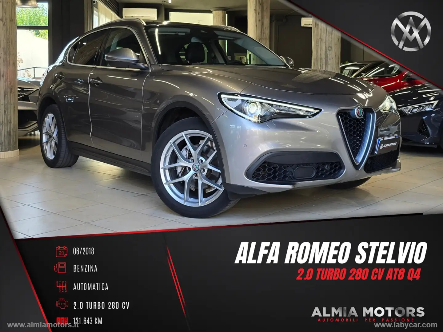 Alfa Romeo Stelvio 2.0 Turbo 280CV AT8 Q4 Grijs - 1