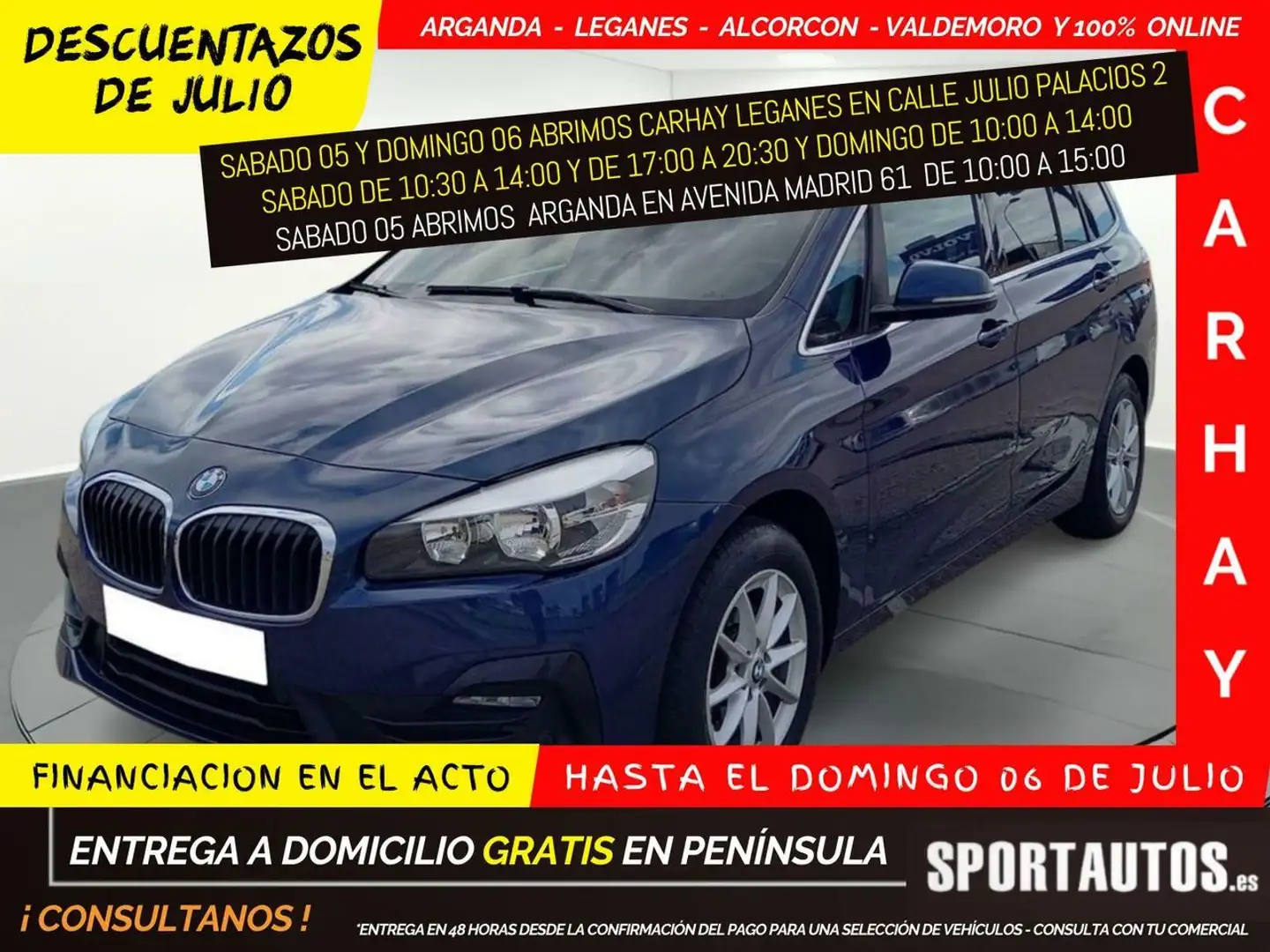BMW 216 D ADBLUE (EU6D-TEMP) Bleu - 1