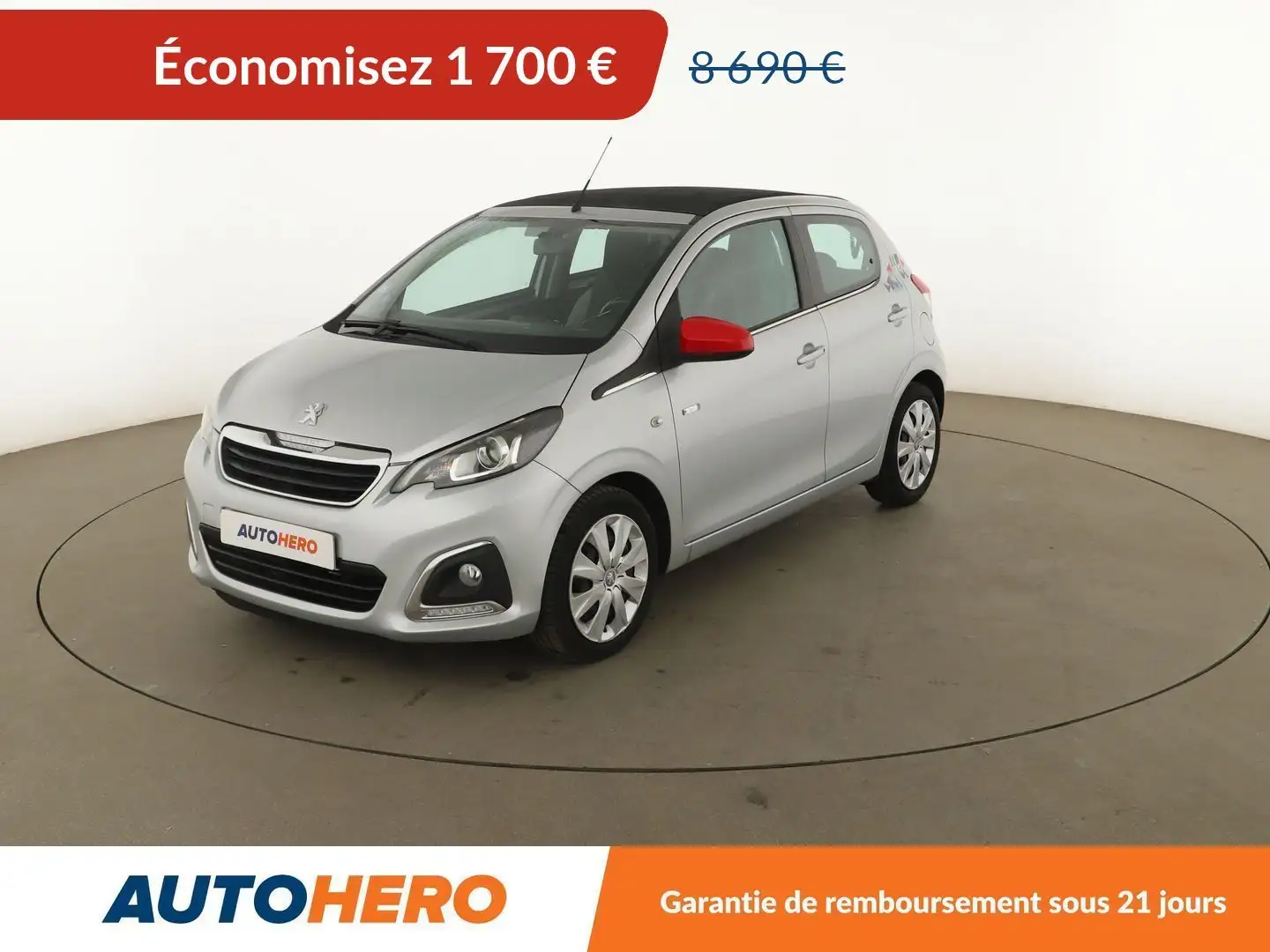 Peugeot 108 1.0 VTi Envy Top! Gris - 1