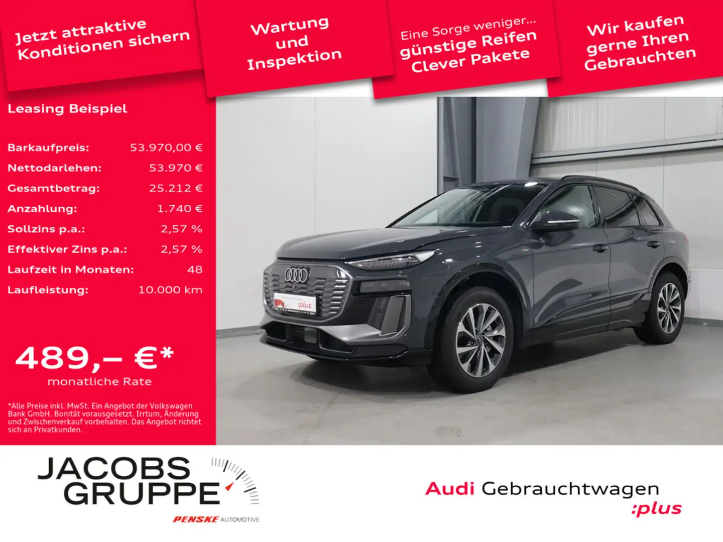 Audi Q6 e-tron S-Line Matrix*PDC*TopView * Grau - 1