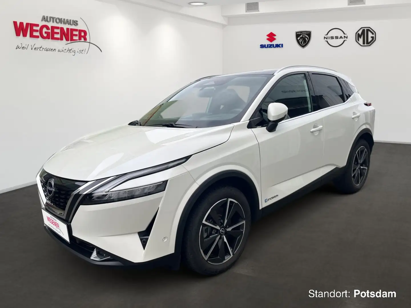 Nissan Qashqai QASHQAI 1.5 VC-T e-POWER TEKNA+ Pano Leder Bose Blanc - 1