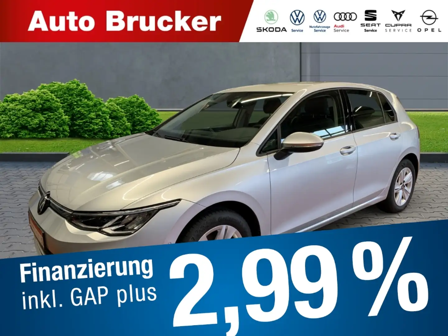 Volkswagen Golf VIII Life 1.5 TSI+Alufelgen+Navi+Klimaautomatik Silber - 1