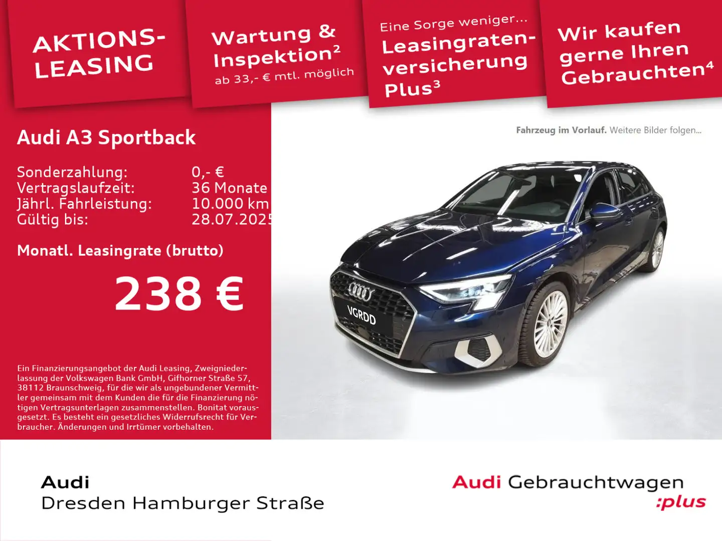 Audi A3 Advanced 35TFSI Matrix_LED S tronic Blau - 1