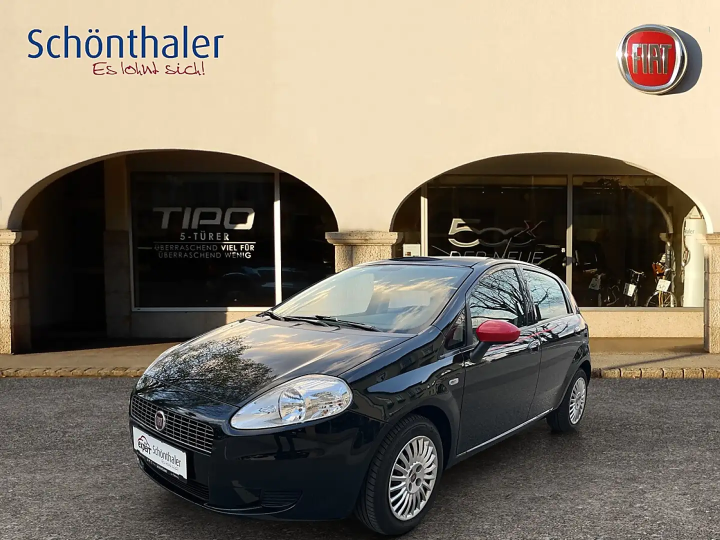 Fiat Grande Punto 1,4 75 S Schiebedach Schwarz - 1