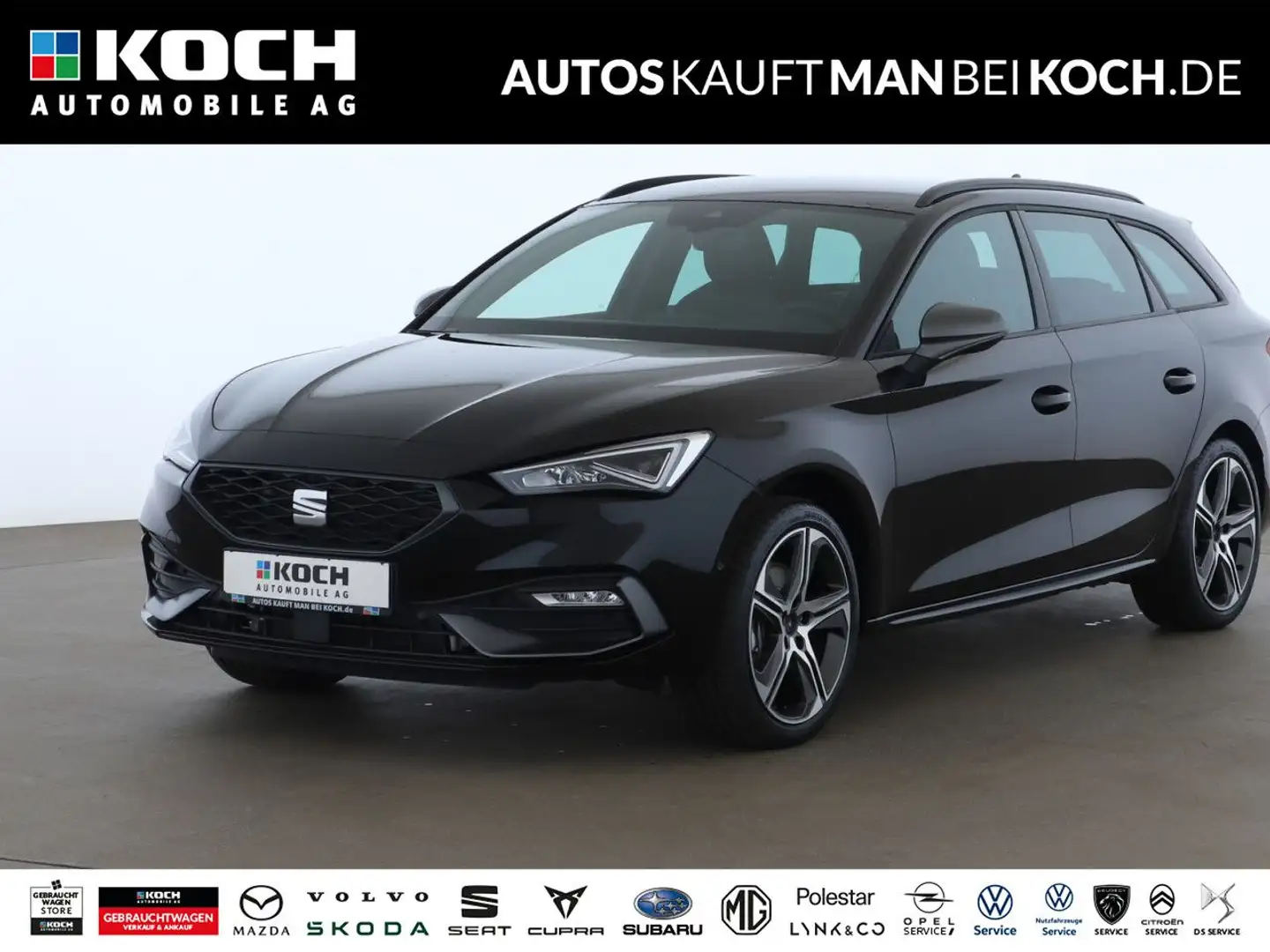 SEAT Leon Sportstourer FR Plus 2.0 TDI DSG NAVI AHK LED Noir - 1