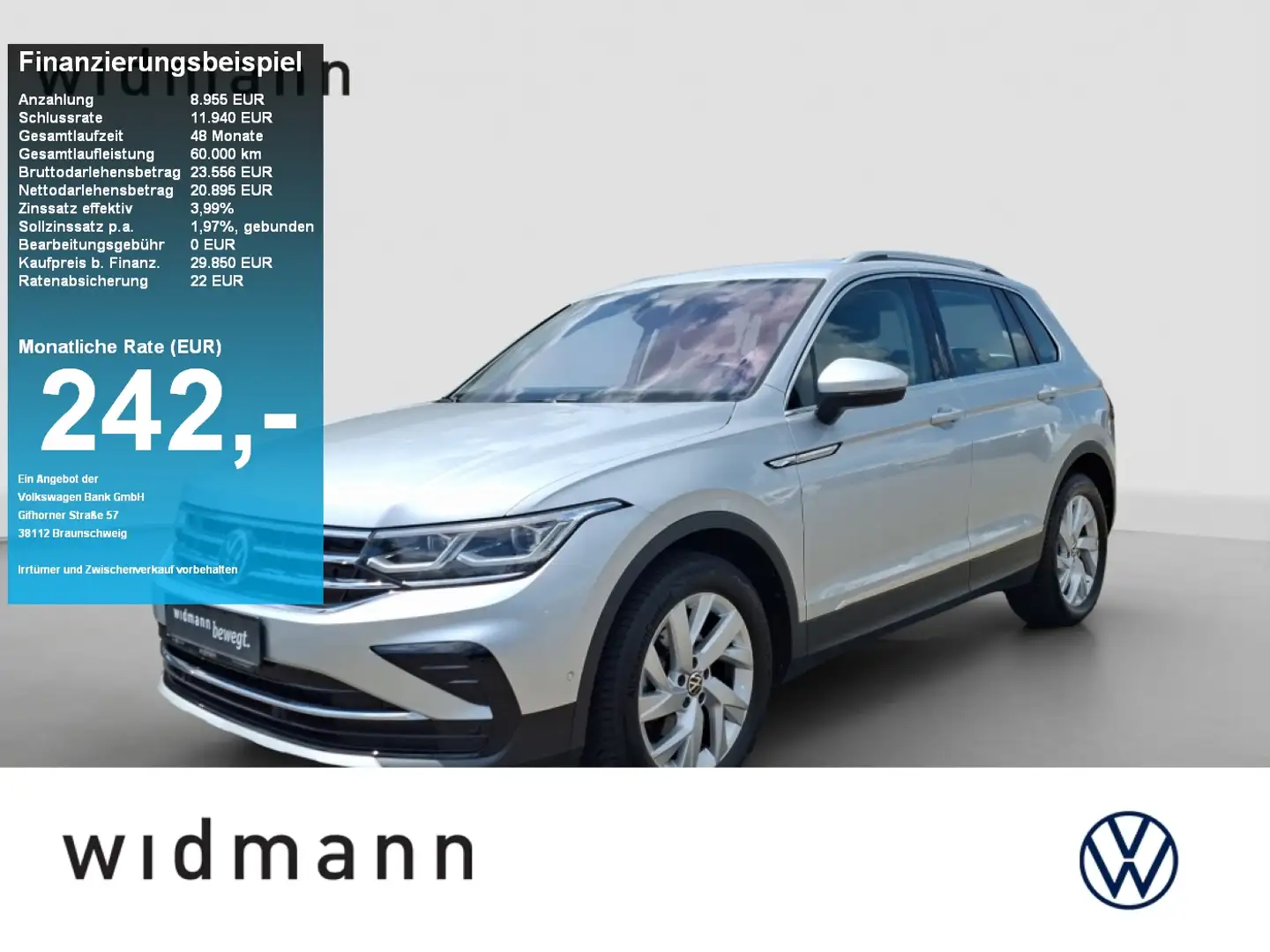 Volkswagen Tiguan Elegance 1.5 TSI DSG AHK NAVI ACC Argent - 1