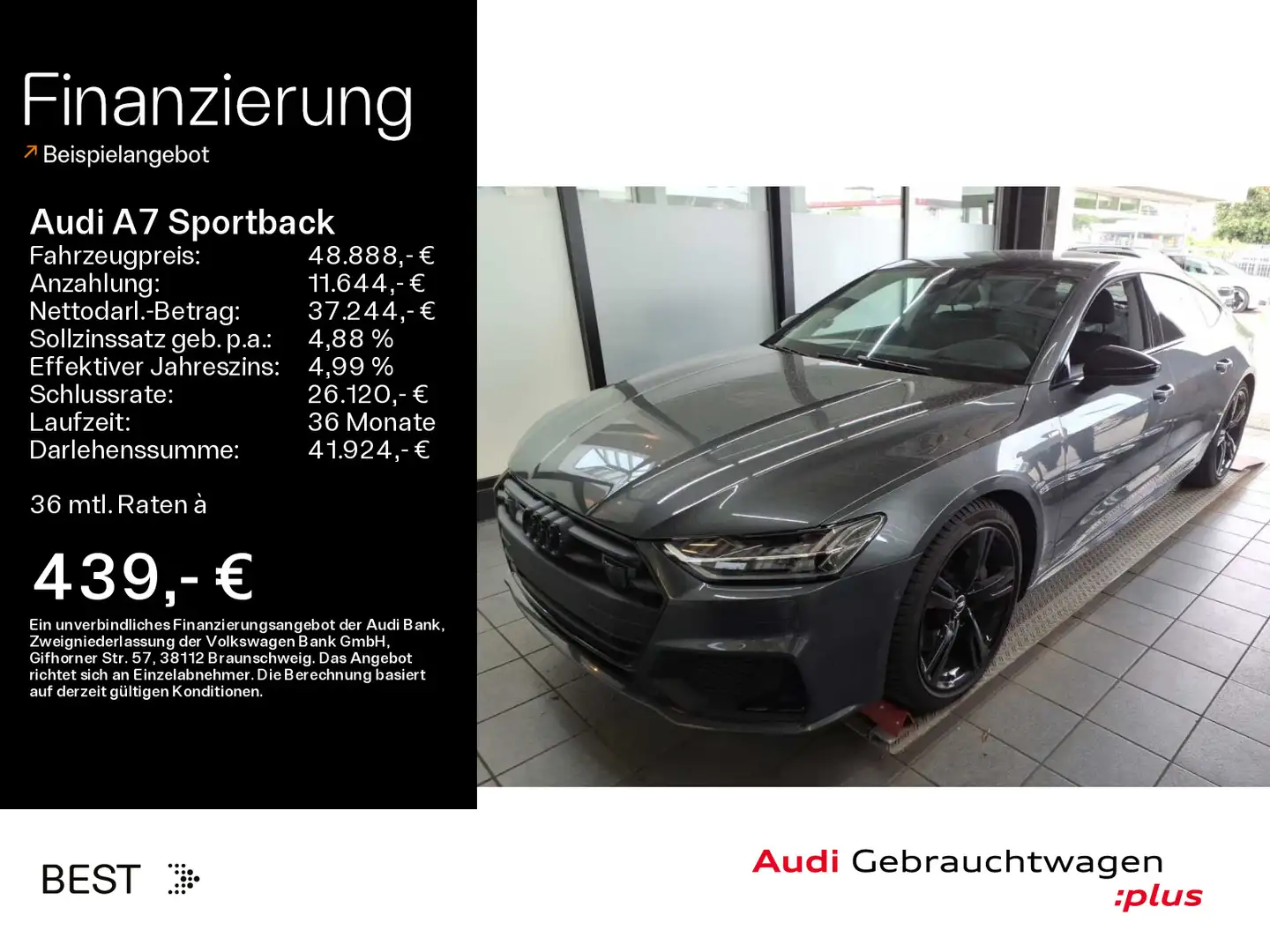 Audi A7 50 TFSI e 2 x S line*Pano*B&O*HUD Grijs - 1