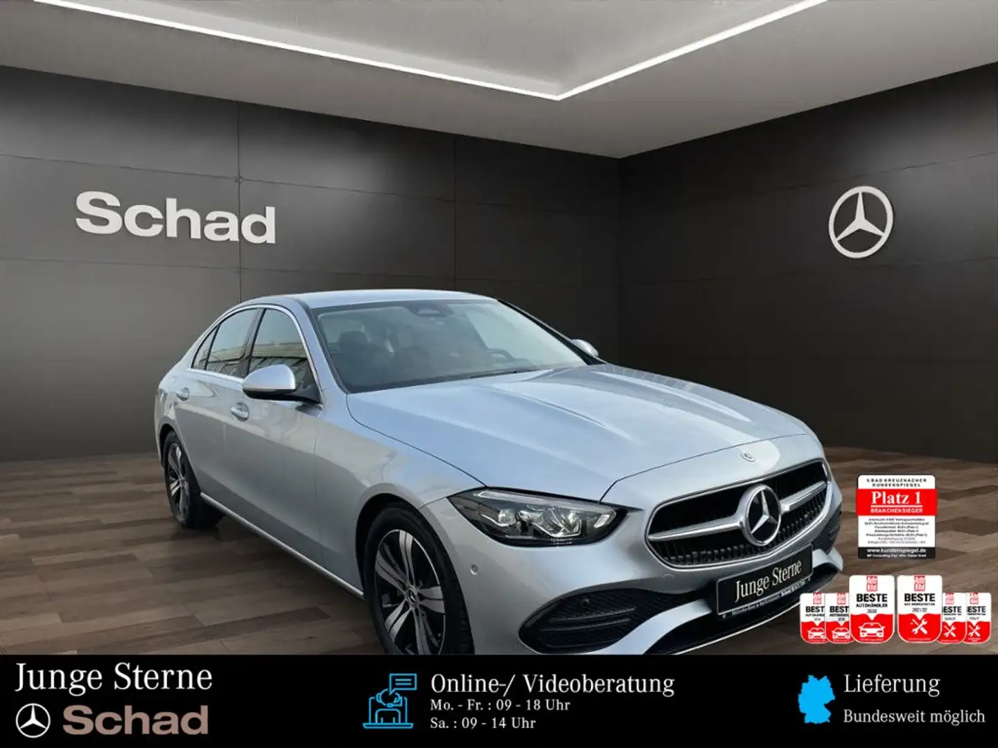 Mercedes-Benz C 180 C 180 AVANTGA+MBUX+LED+KAM+ASSIST+AMBI+APPLE+SHZ Argento - 1
