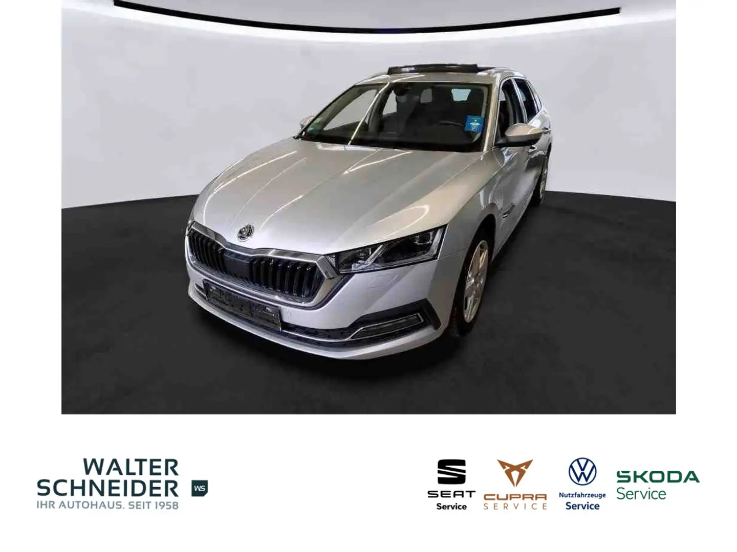 Skoda Octavia Combi 1.4 DSG iV Style AHK Pano Navi LED Argent - 1