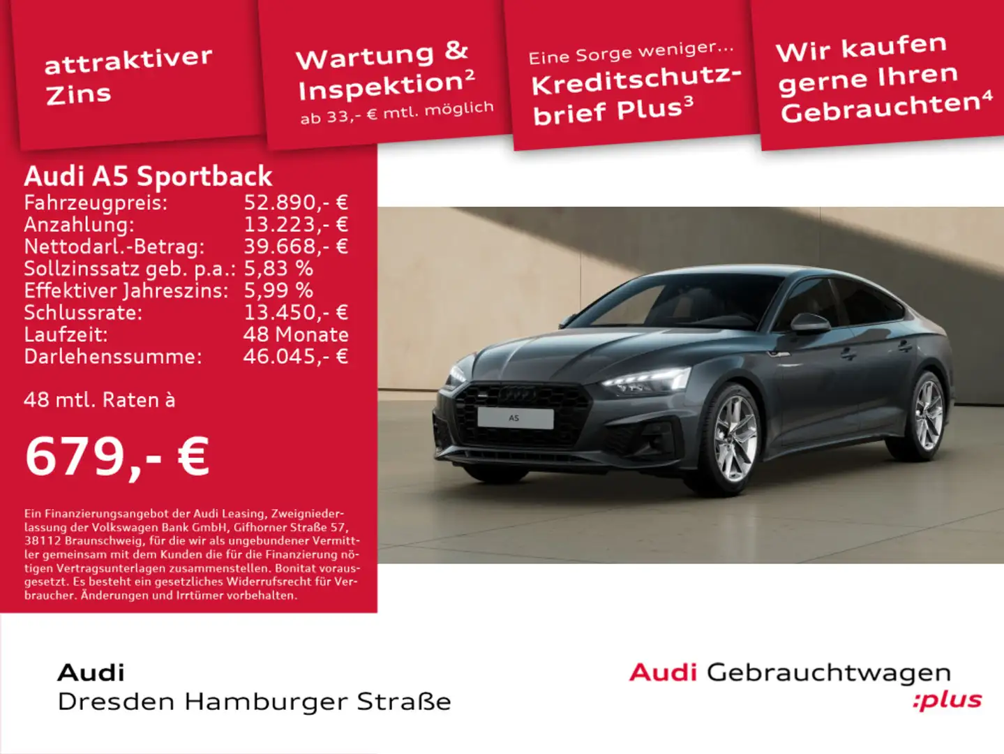 Audi A5 S line 40 TDI quattro 150(204) kW(P Grau - 1