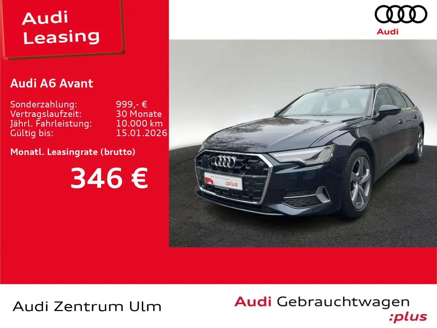 Audi A6 45TFSI quattro AHK LEDER MATRIX 5J.GAR. Blau - 1