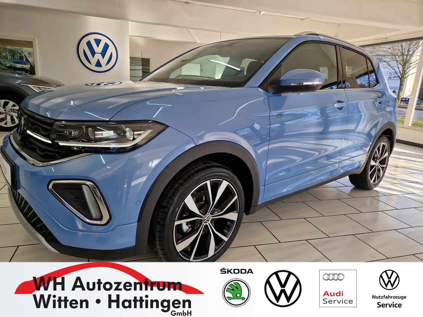 Volkswagen T-Cross 1.0 TSI DSG R-Line NAVI REARVIEW AHK PRIVACY Blau - 1