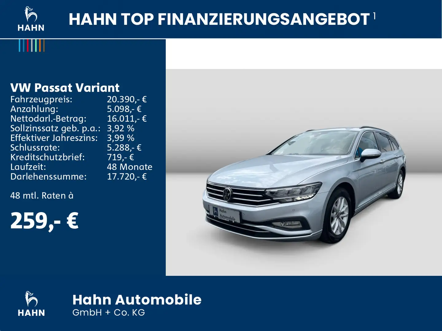 Volkswagen Passat Variant Business 2.0TDI DSG LED Navi Kame Argent - 2