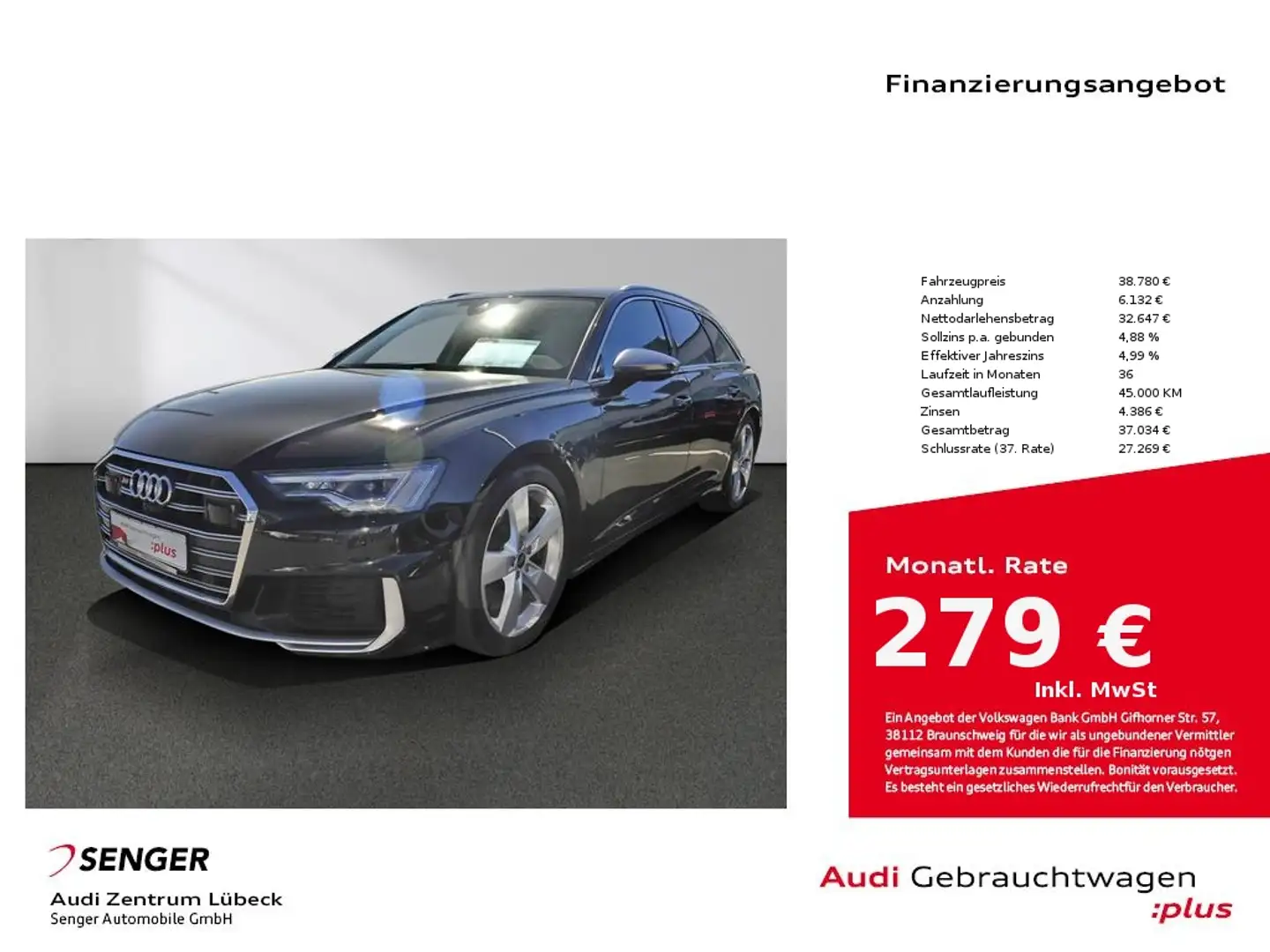 Audi S6 Avant TDI Matrix-LED B&O Navi Virtual Memory Noir - 1