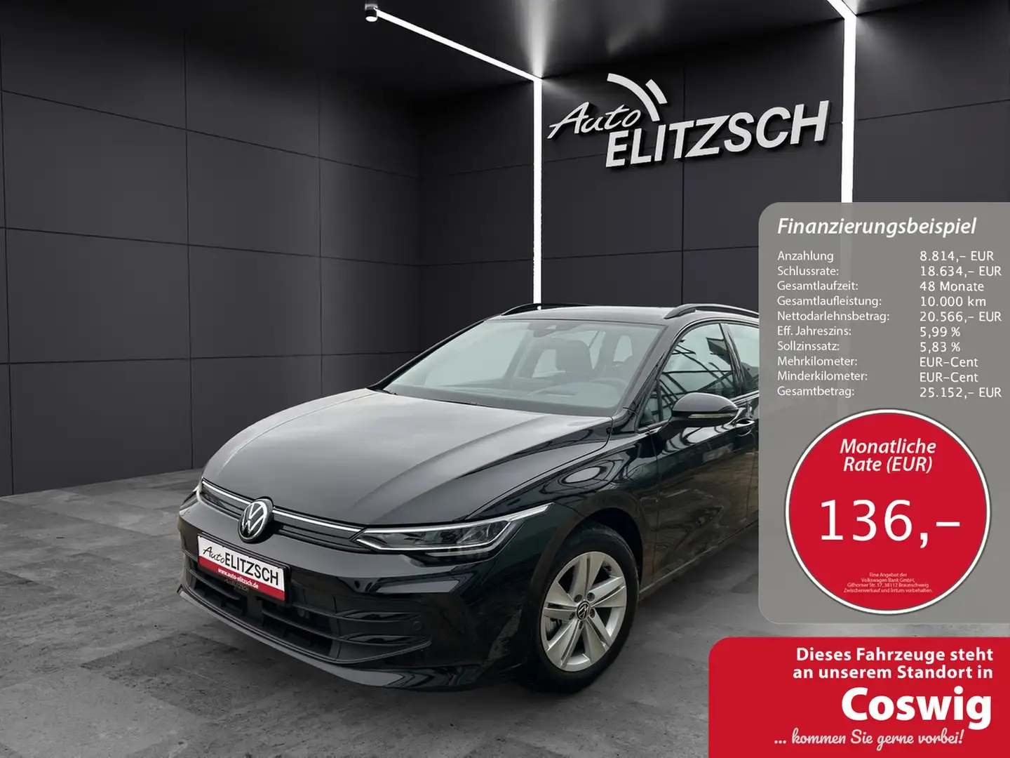 Volkswagen Golf VIII Variant eTSI Life DSG LED Navi AID HUD ACC... Schwarz - 1