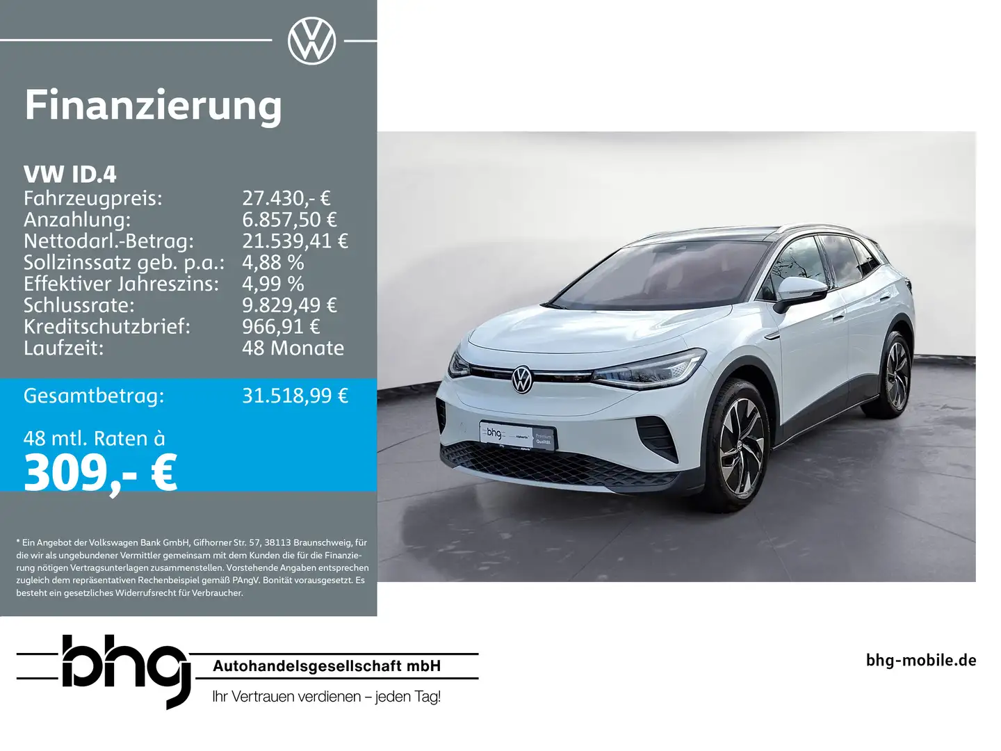 Volkswagen ID.4 Performance Upgrade Pure Weiß - 1