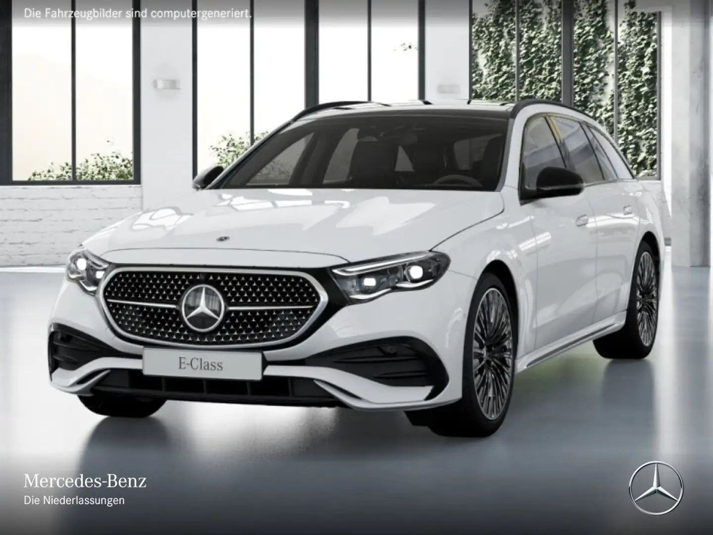 Mercedes-Benz E 300 e T Hybrid AMG Fahrass 360° Pano Burmester Weiß - 2