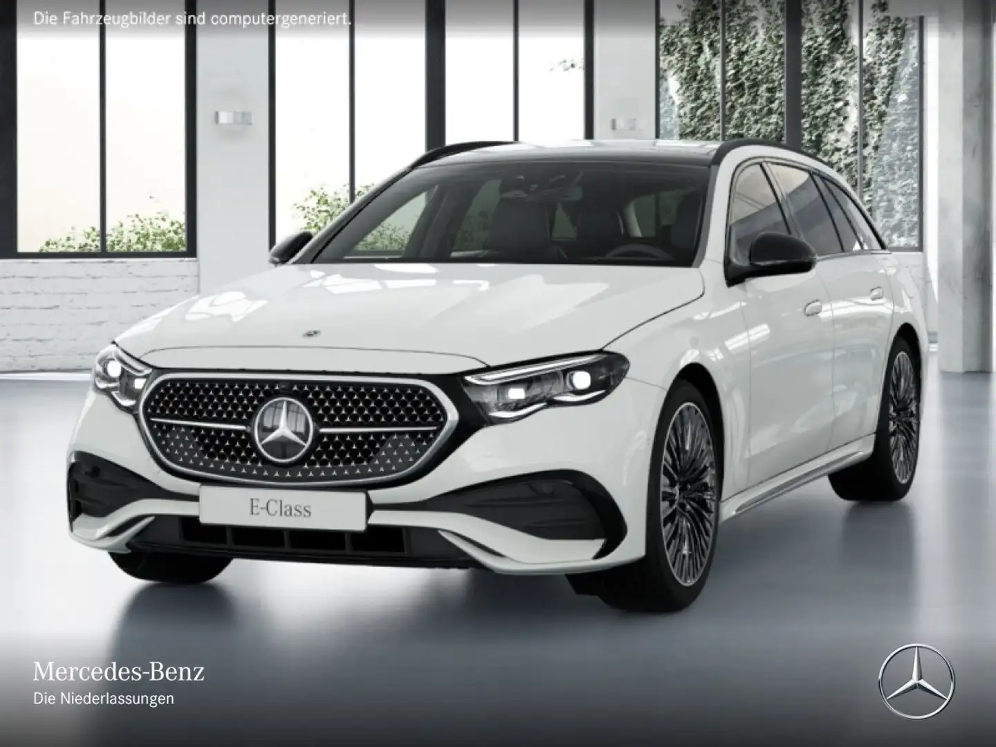 Mercedes-Benz E 300 e T Hybrid AMG Fahrass 360° Pano Burmester Weiß - 2