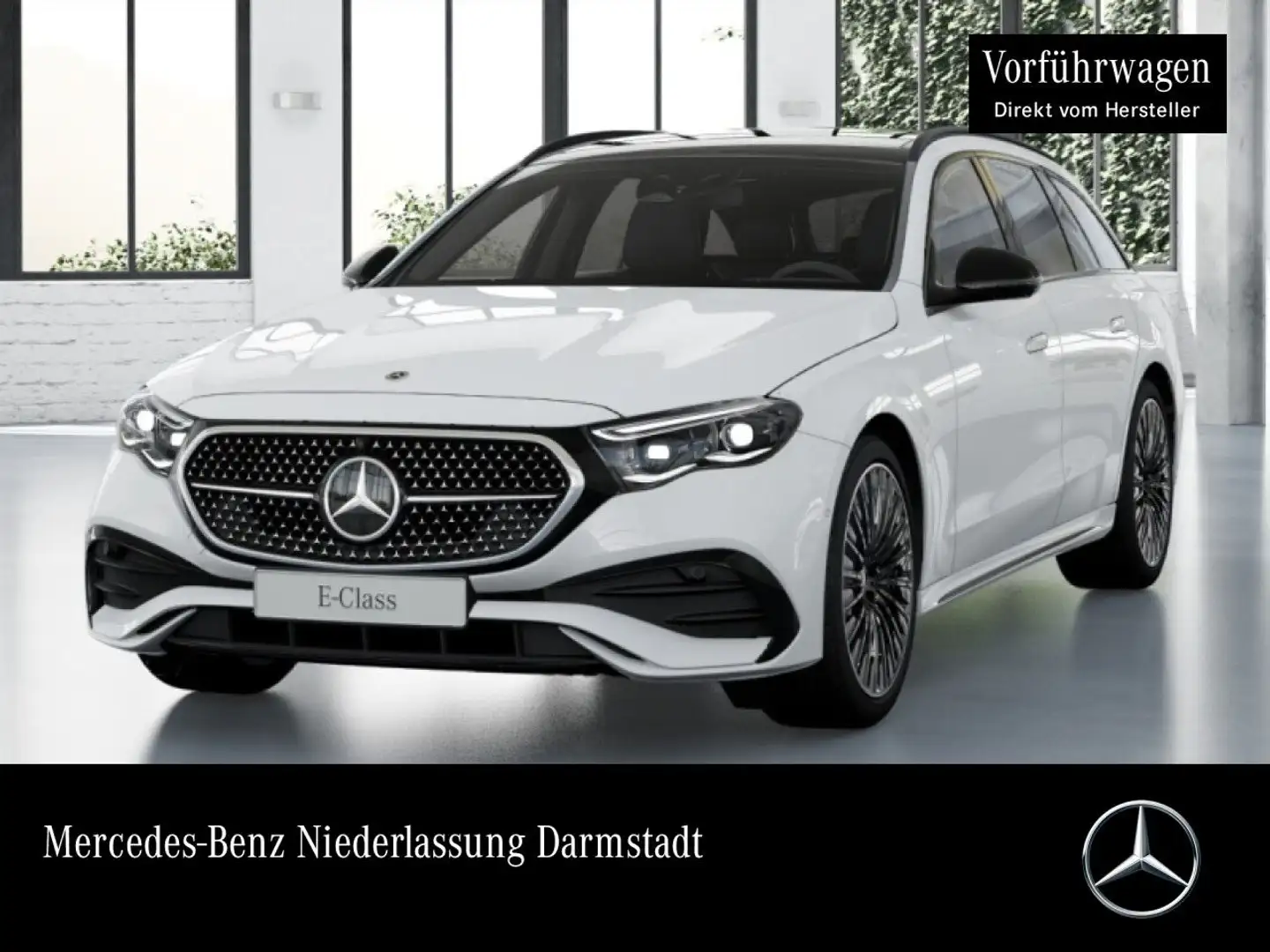 Mercedes-Benz E 300 e T Hybrid AMG Fahrass 360° Pano Burmester Weiß - 1