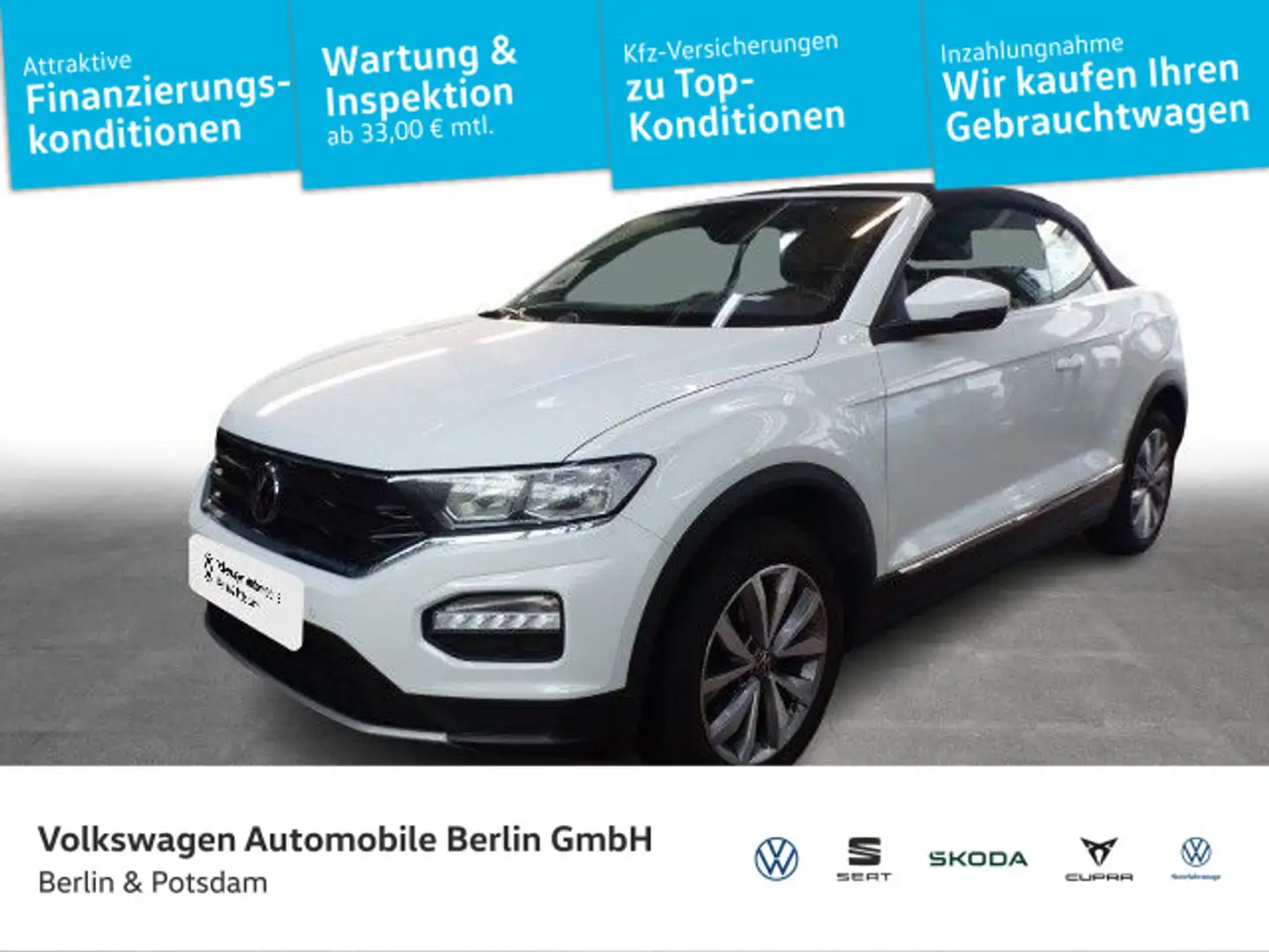 Volkswagen T-Roc 1.5 TSI DSG Style Navi W-Schott Weiß - 1