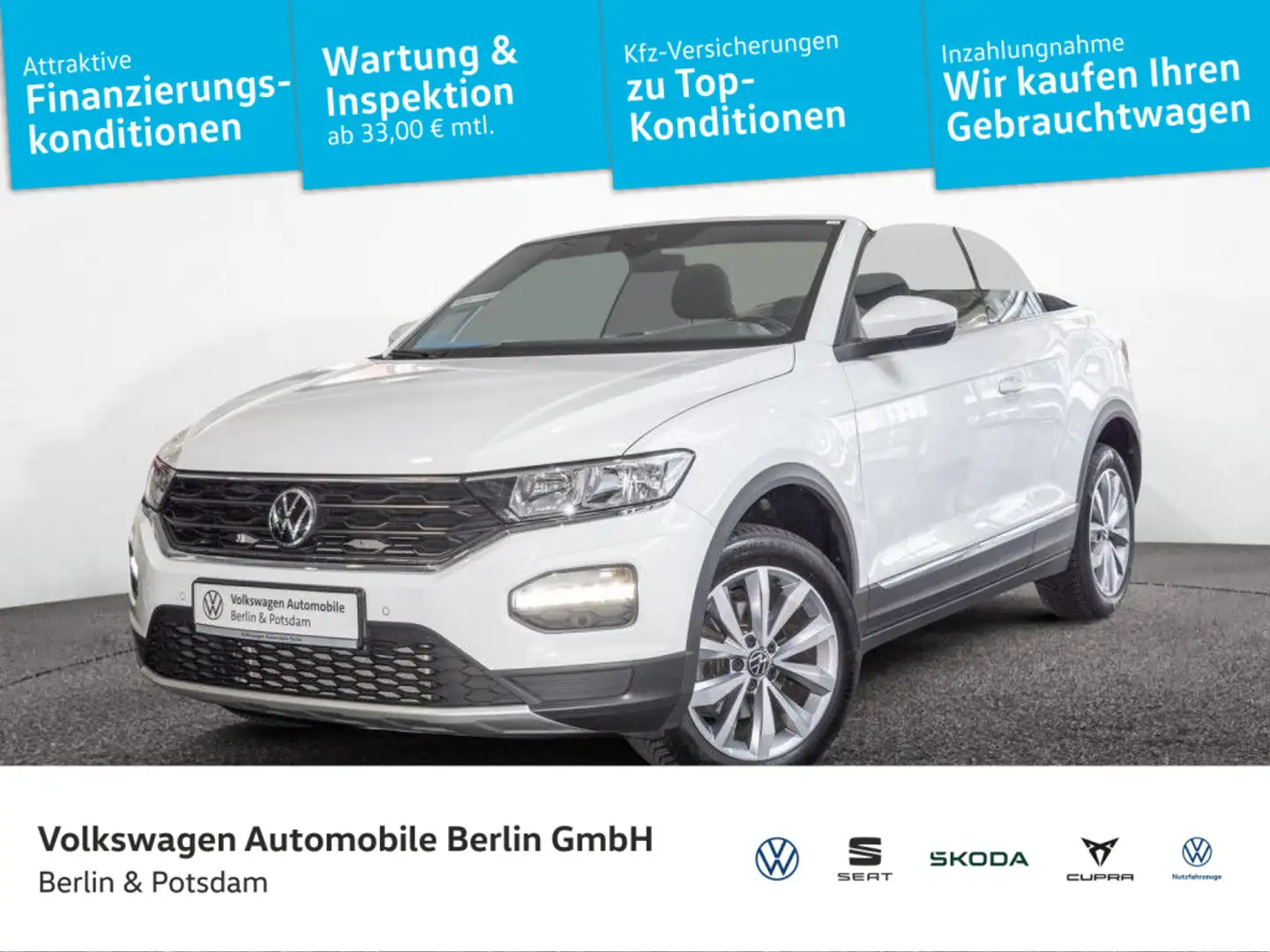 Volkswagen T-Roc 1.5 TSI DSG Style Navi W-Schott Weiß - 1