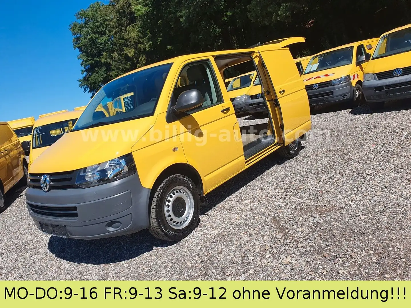 Volkswagen T5 Transporter 2.0TDI EU5*2xSchiebetüre*1.Hand* Gelb - 1