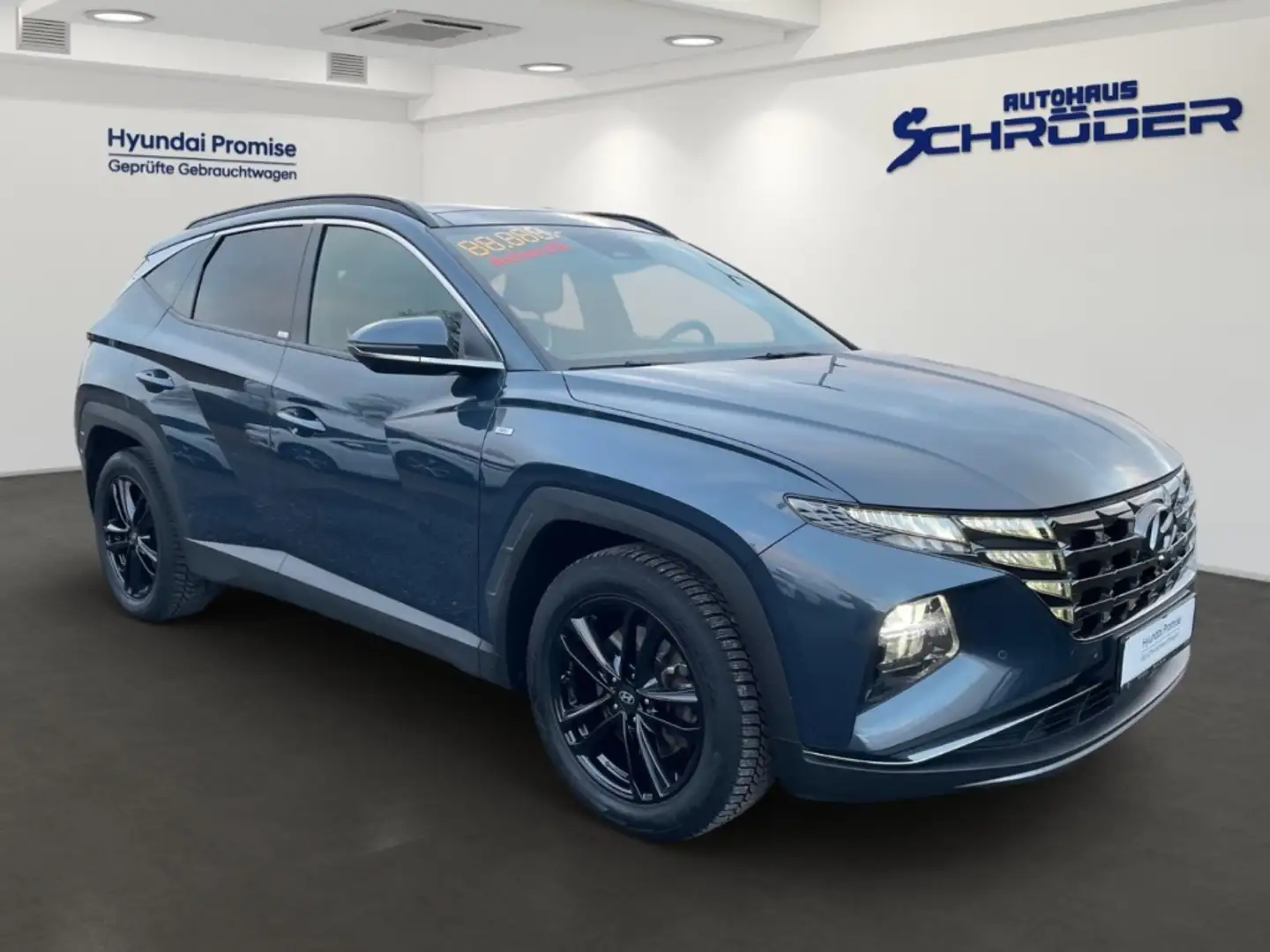 Hyundai TUCSON 1.6T Prime Mild-Hybrid (+48V) 4WD Leder   Navi LED Bleu - 2