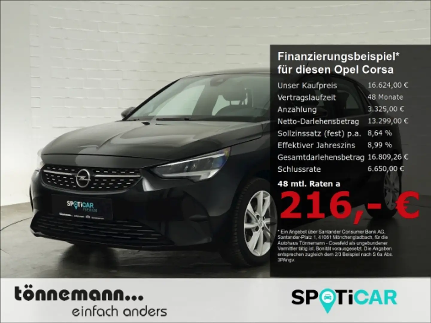 Opel Corsa F ELEGANCE+NAVI+SITZ-/LENKRADHEIZUNG+DAB+PARKPILOT Schwarz - 1