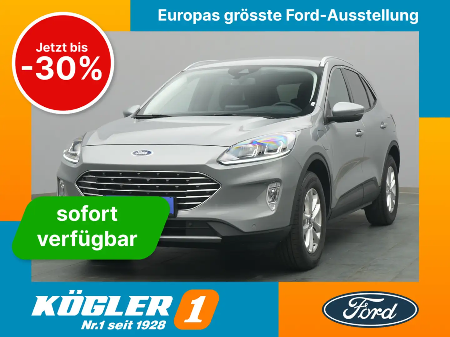 Ford Kuga Titanium PHEV 225PS/Winter-Paket/Navi/PDC Zilver - 1