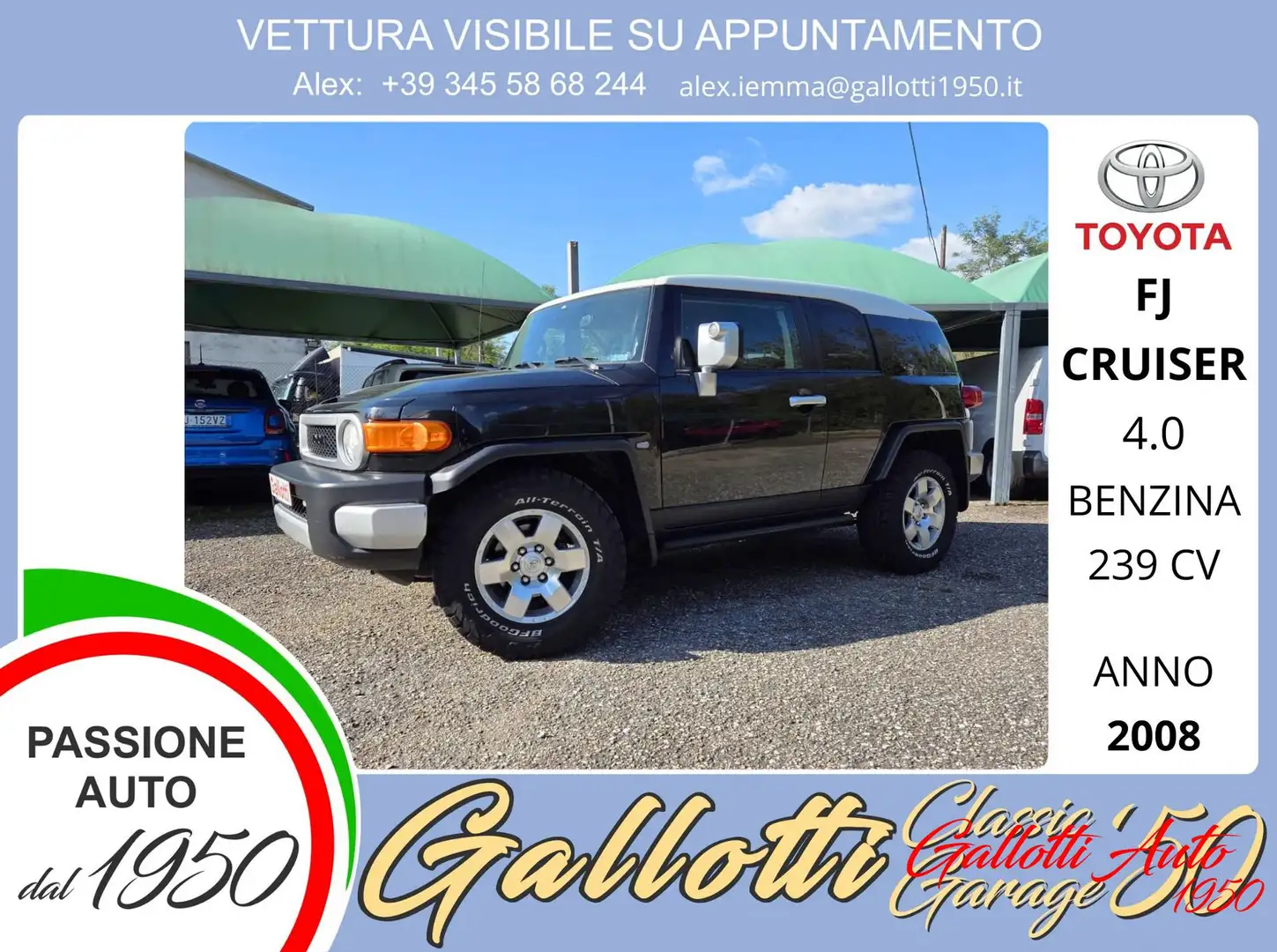 Toyota FJ Cruiser 4.0 benzina 239CV Noir - 1